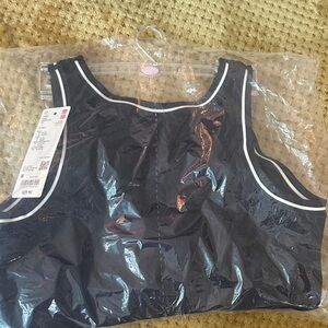 Uniqlo Black Tank Top with White Trim
